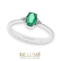 Anello smeraldo e diamanti Comete