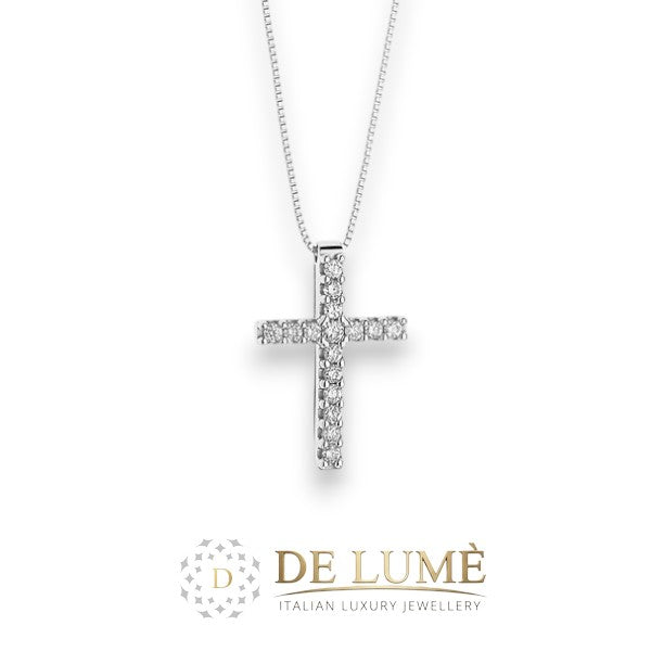 Girocollo croce in Oro e Diamanti GLB1201