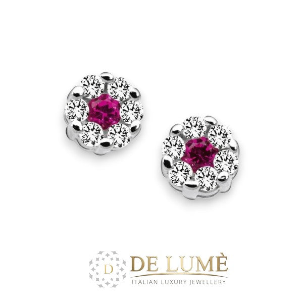 Orecchini 18kt rubino e diamanti Comete Gioielli ORB521