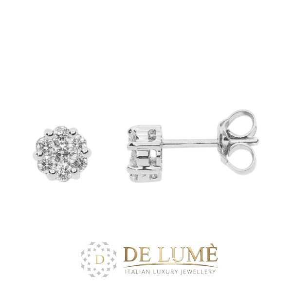 Orecchini donna Comete Rose Di Diamanti oro bianco con diamanti ORB1017