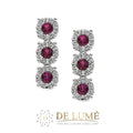 Orecchini donna Comete in oro 18kt, diamanti e rubini ORB 716