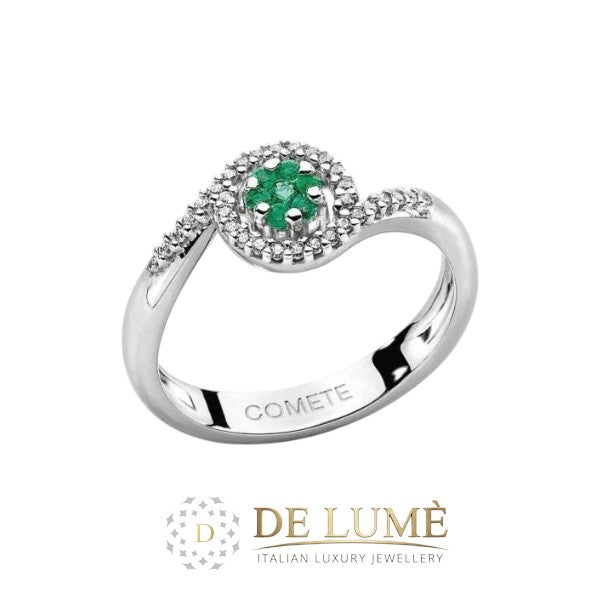 Anello Elegante In Oro 18Kt Con Diamanti - Comete Gioielli ANB 1389