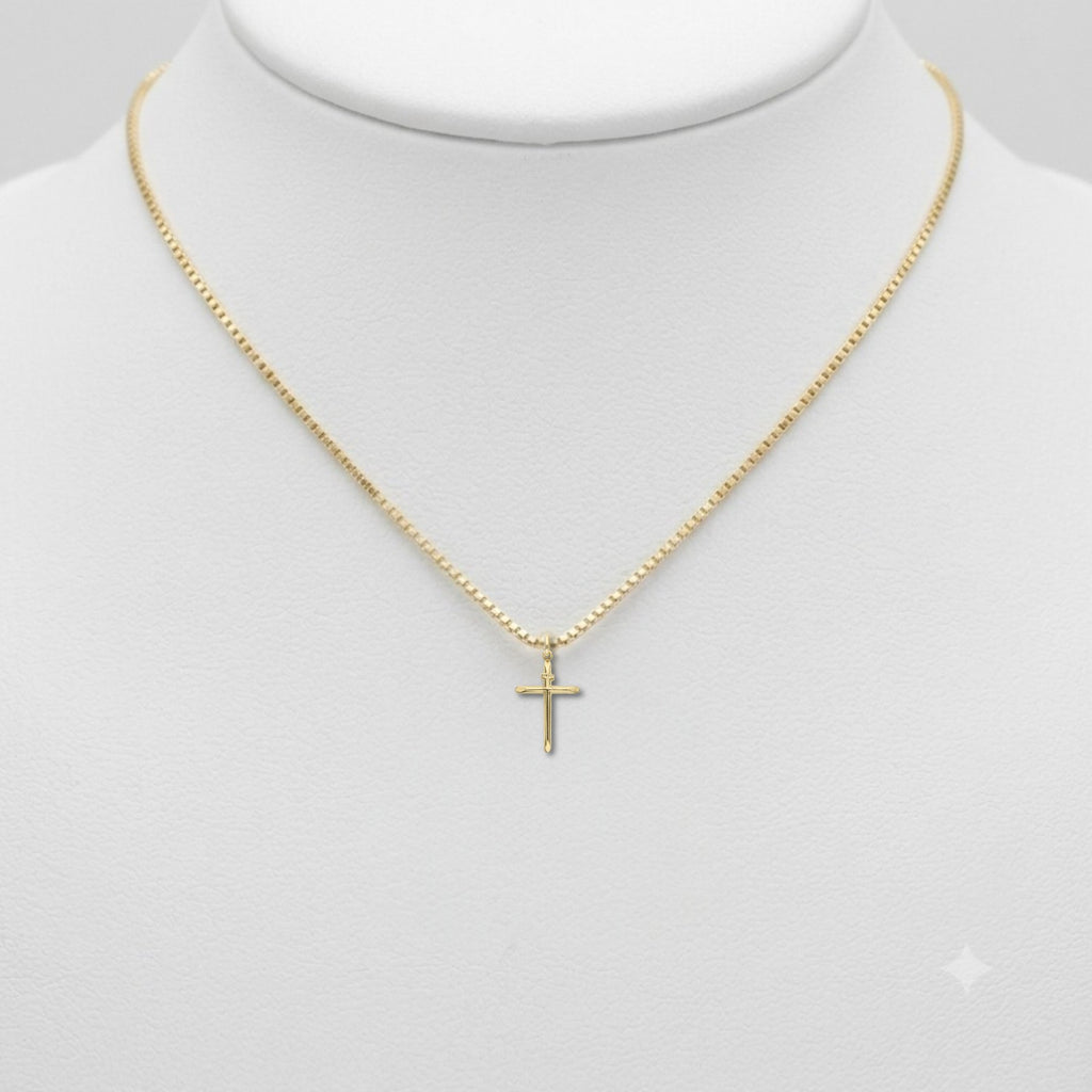 Collana con croce 18k 45cm 2,7