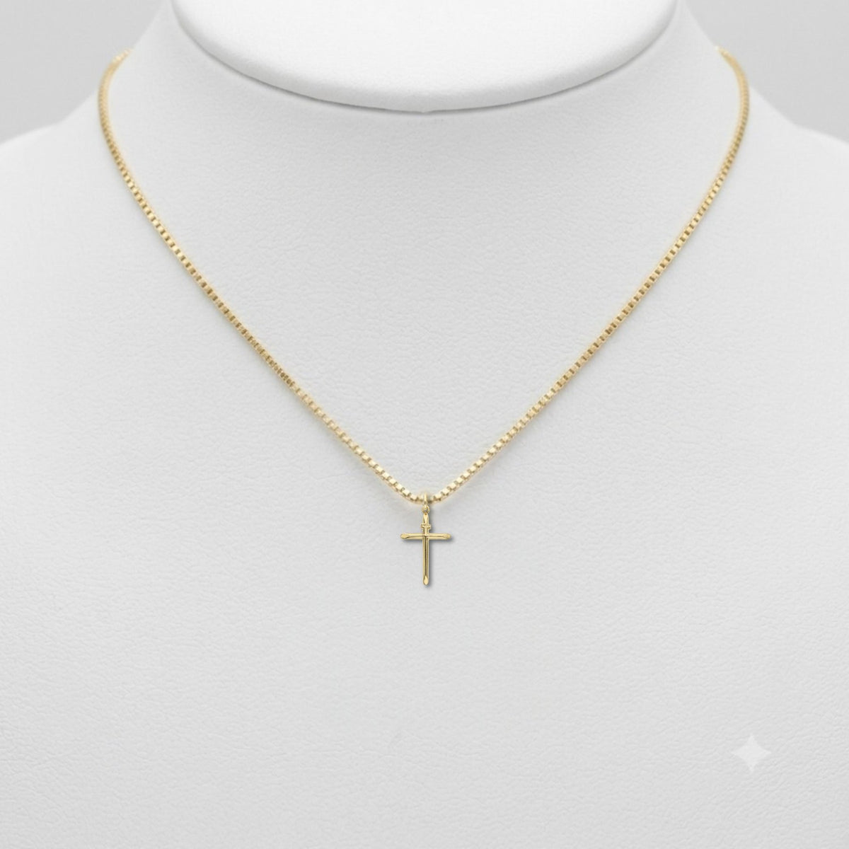 Collana con croce 18k 45cm 2,7