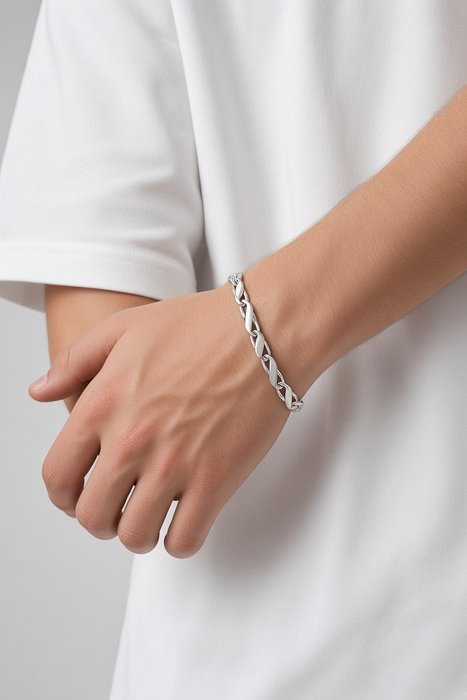 Bracciale a Catena Piatta da Uomo GDM001EB00OB930Y0CE
