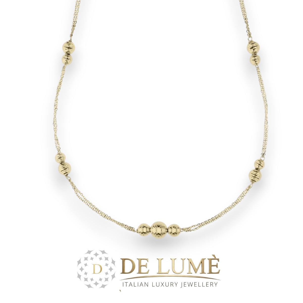 Collana con sfere diamantate da Donna in Oro 18 Carati 5,7g GDM001HB00OG01000GA