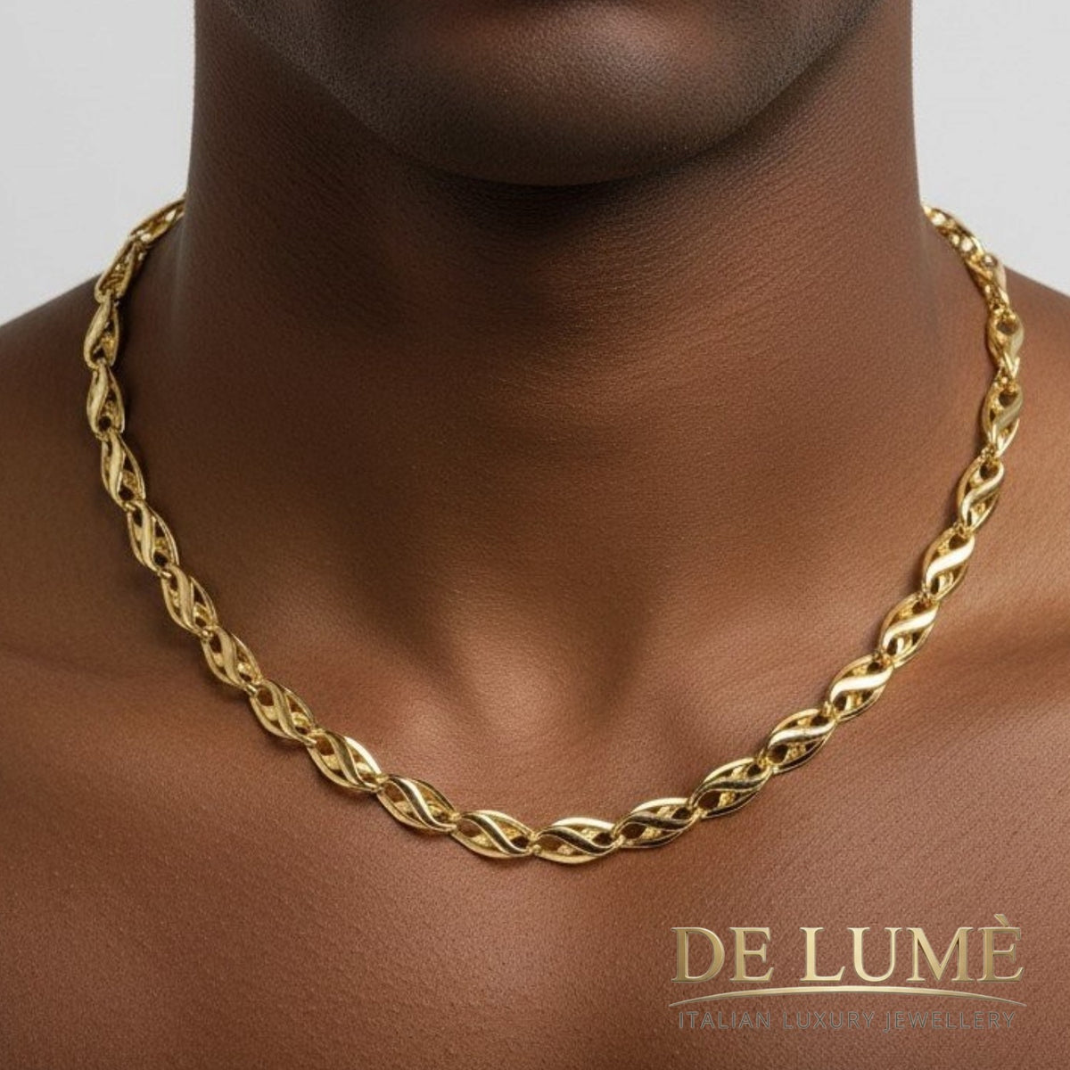 Collana a catena Piatta da Uomo in Oro 18 Carati 10,2g GDM001HE00OG47DY0CE