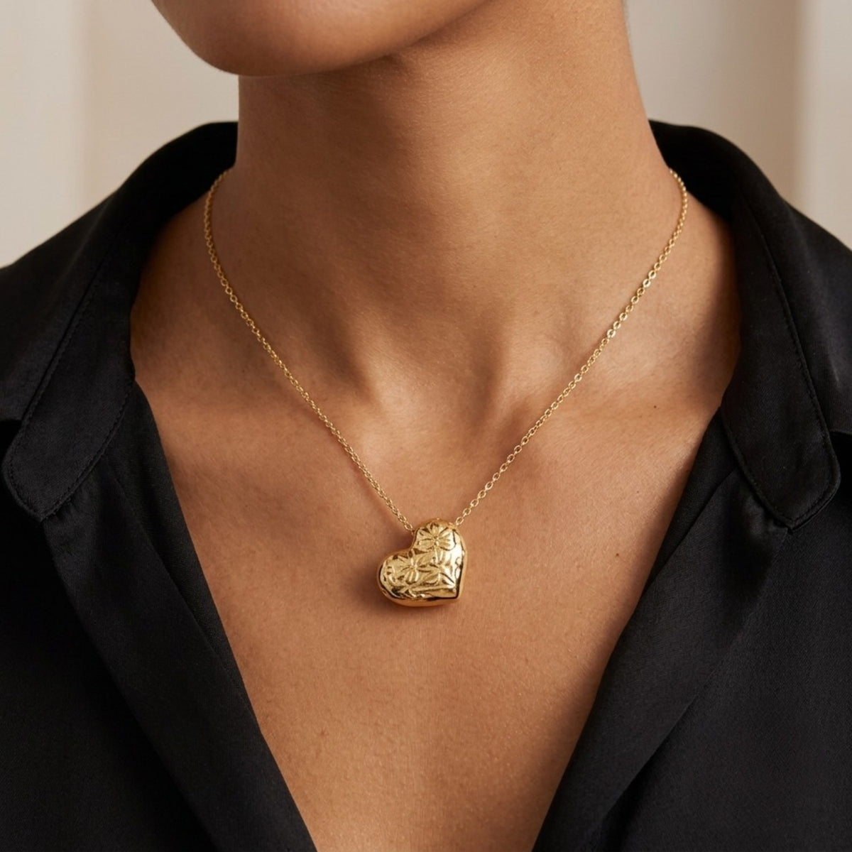 Collana con cuore 18k