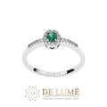 Anello donna oro 18 kt diamanti e smeraldo Comete Gioielli Anb1902