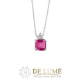 Collana Diamante, Rubino gioiello Comete Storia di Luce caratura 0,03 Oro 18KT GLB 1513