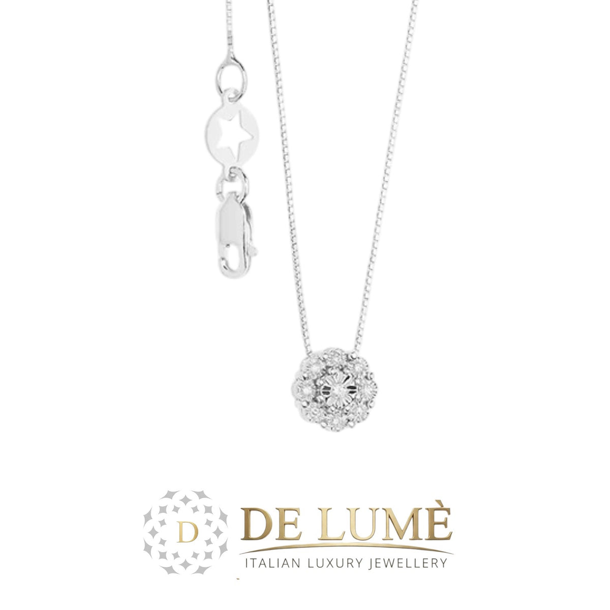 Collana in Oro Bianco e Diamanti Momenti GLB1624