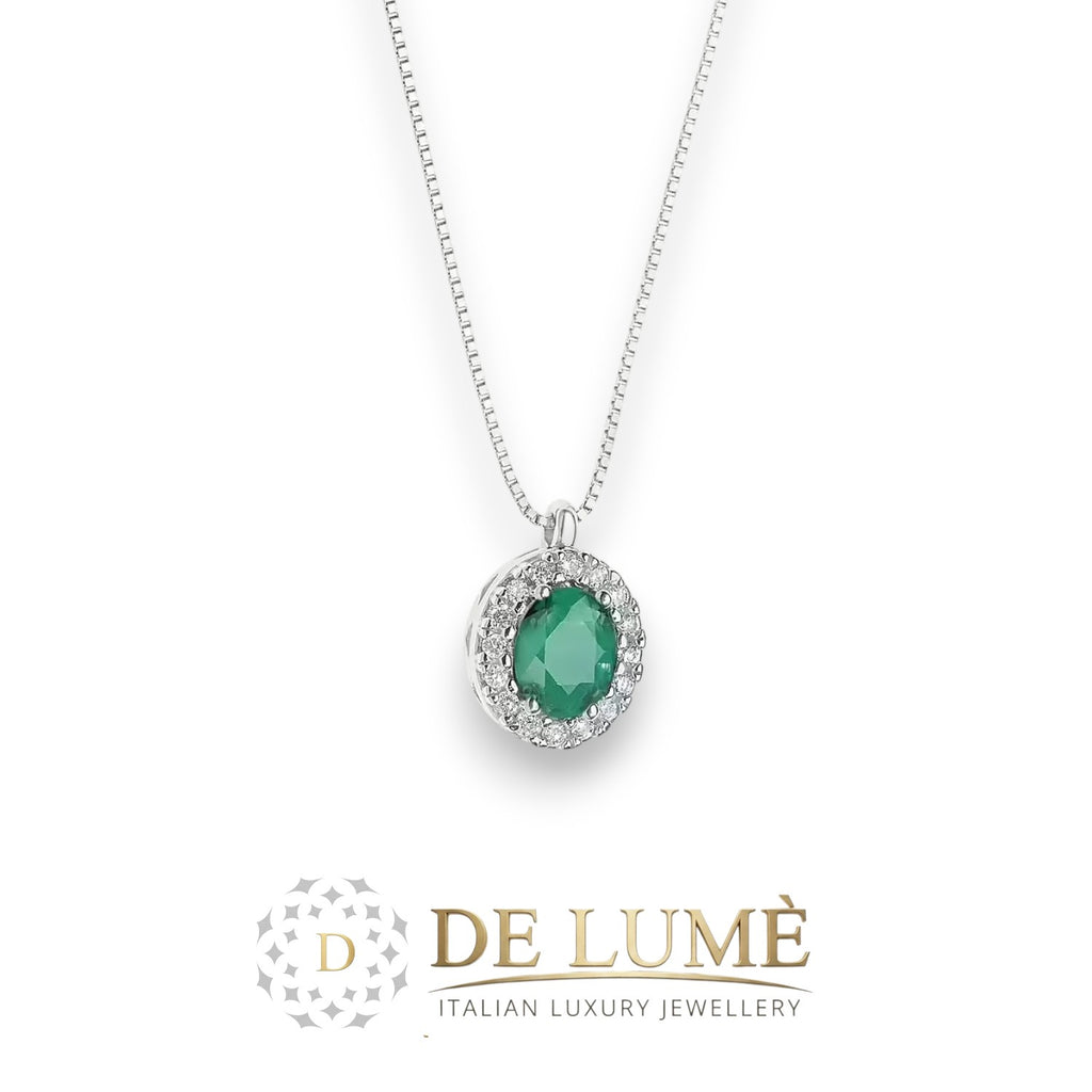 Collana Smeraldo gioiello Comete Fantasia Di Colore caratura Maggiore Di 1 GLB 1675